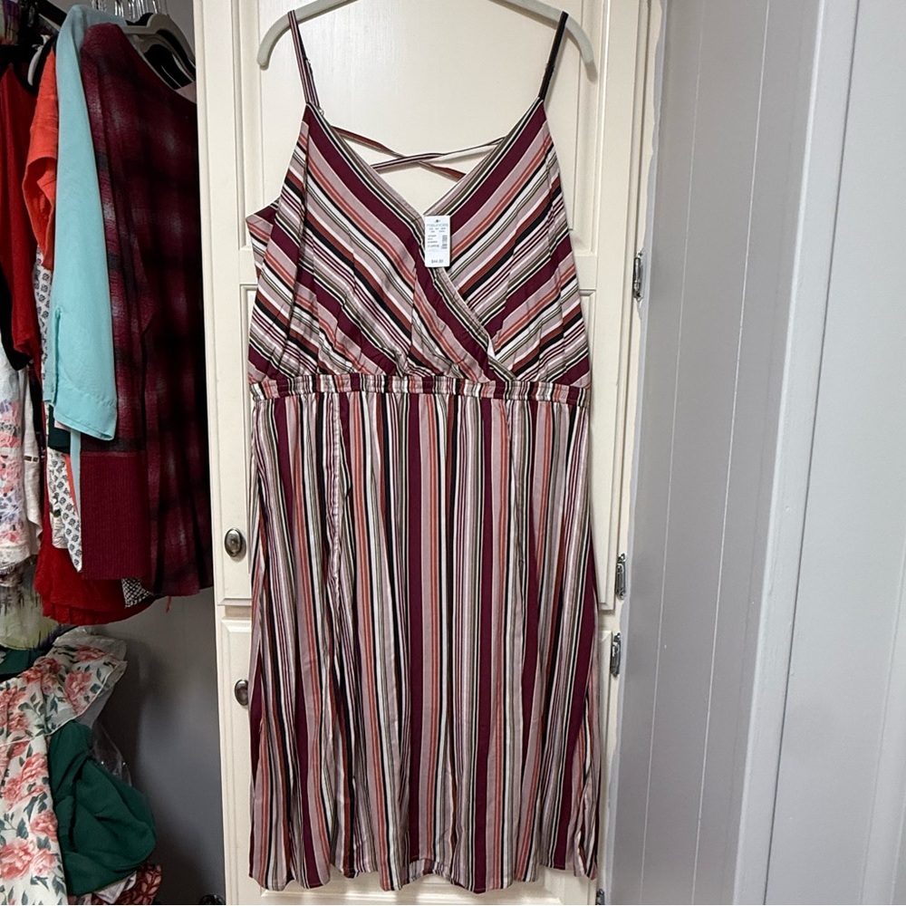 NWT Maurice’s Multi-Color Striped Midi